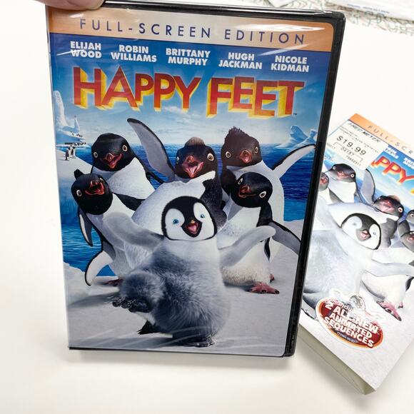NEW‎ SEALED Happy Feet DVD Full Screen 2006 Animated Family Penguin PG Warner - Picture 4 of 7